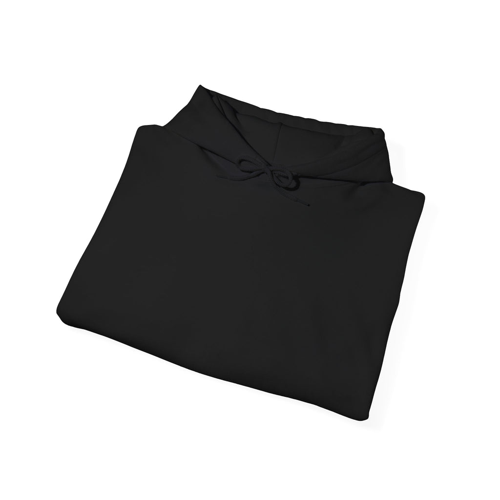 LUMA ERROR 403 black hoodie folded — 50/50 cotton poly heavyweight sweatshirt
