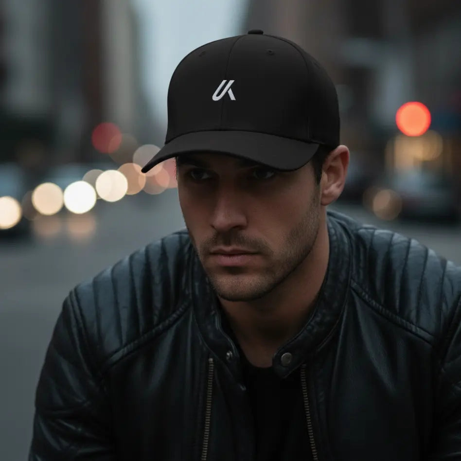 Rider Snapback Cap - Minimal Monogram Biker Hat - Luma