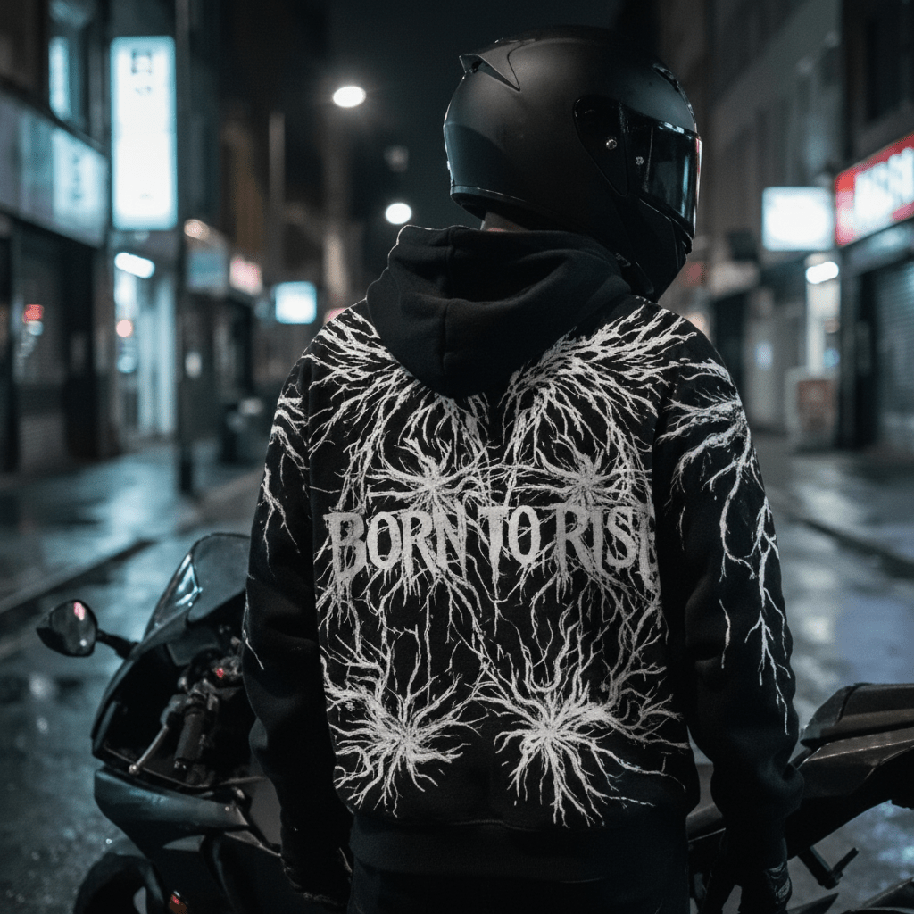 Born to Rise Hoodie - Premium Graphic Streetwear | LUMA - Luma