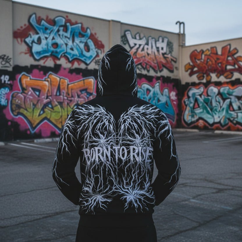 Born to Rise Hoodie - Premium Graphic Streetwear | LUMA - Luma