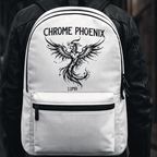 Phoenix Graphic Backpack - White Canvas Streetwear Bag | LUMA - Luma