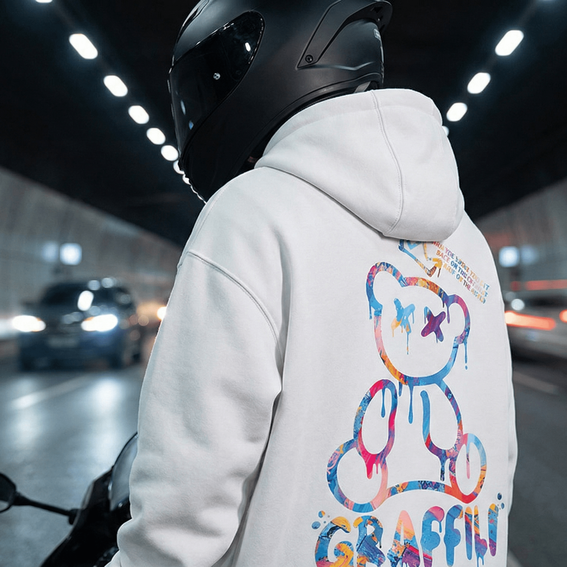 Graffiti Bear Hoodie - Luma