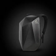 LUMA CarbonRide waterproof motorcycle backpack, front three-quarter studio shot