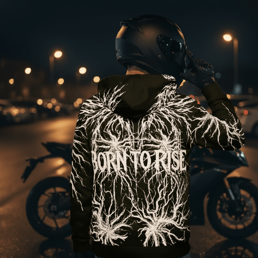 Born to Rise Hoodie - Premium Graphic Streetwear | LUMA - Luma