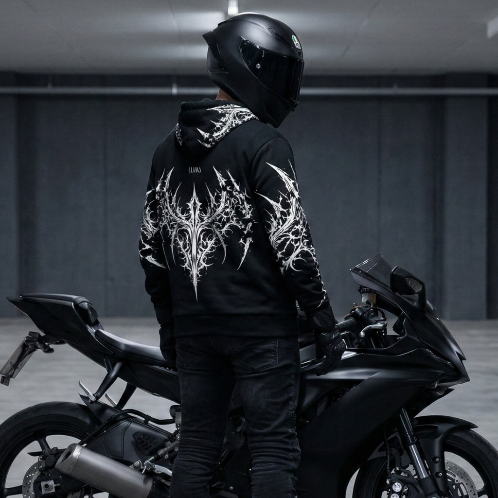 Night Pulse Hoodie - Black Graphic Hoodie | Streetwear Unisex - Luma