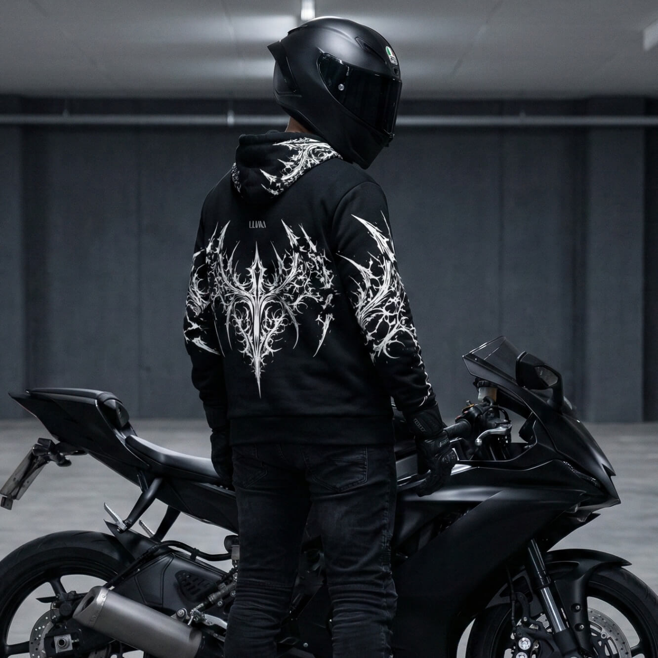 Night Pulse Hoodie - Black Graphic Hoodie | Streetwear Unisex - Luma