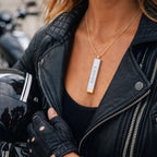 Hidden Message Bar Necklace - Personalized Sliding Pendant | LUMA - Luma
