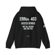 ERROR 403 Access Denied graphic hoodie back print — LUMA heavyweight streetwear
