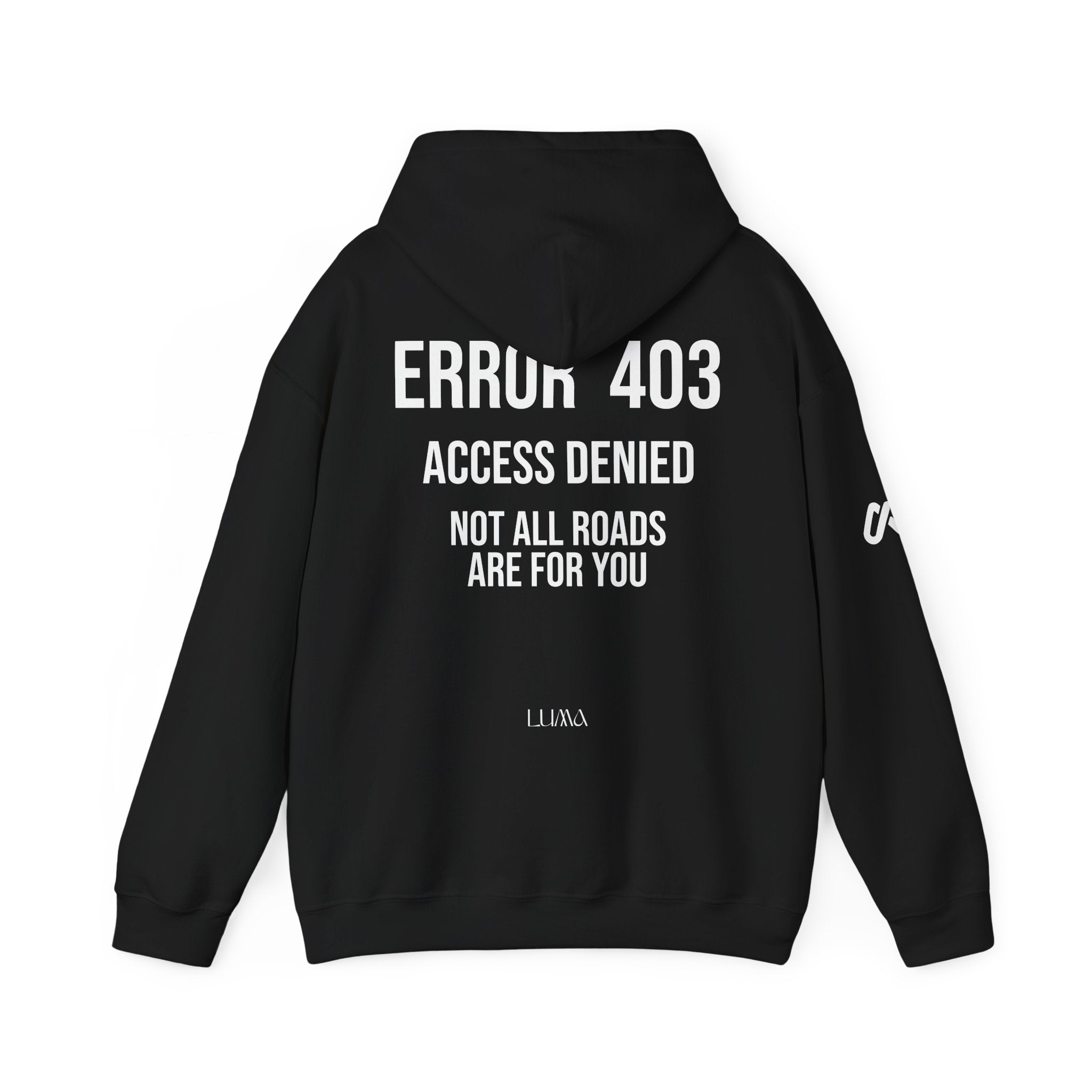 ERROR 403 Access Denied graphic hoodie back print — LUMA heavyweight streetwear
