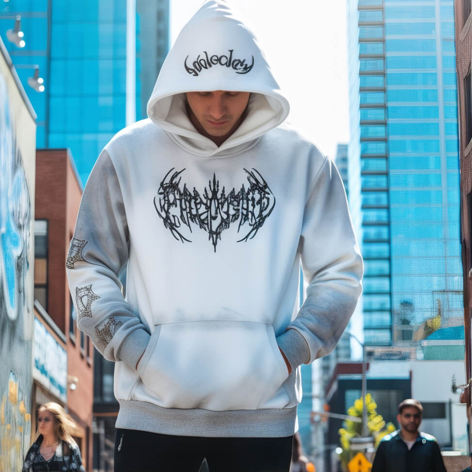 Gothic Washed Oversized Hoodie | Grunge Streetwear - Luma