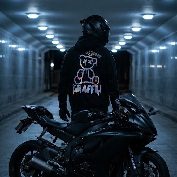 Graffiti Bear Hoodie - Luma