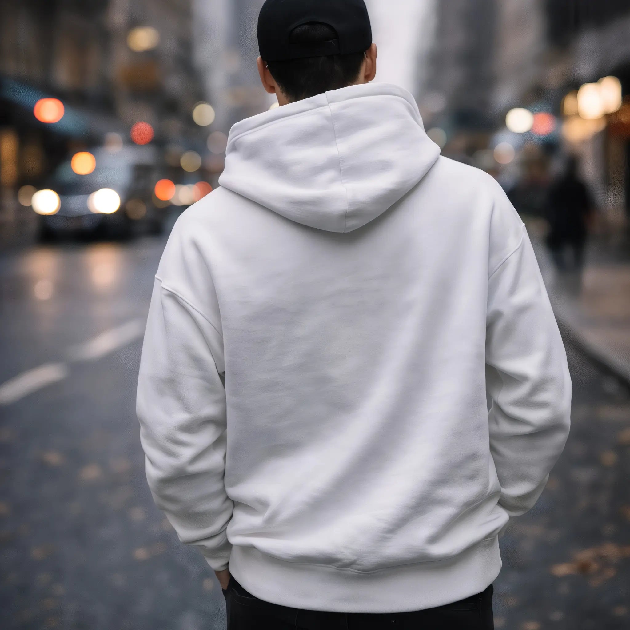 White Velvet Oversized Hoodie | Cozy Streetwear - Luma