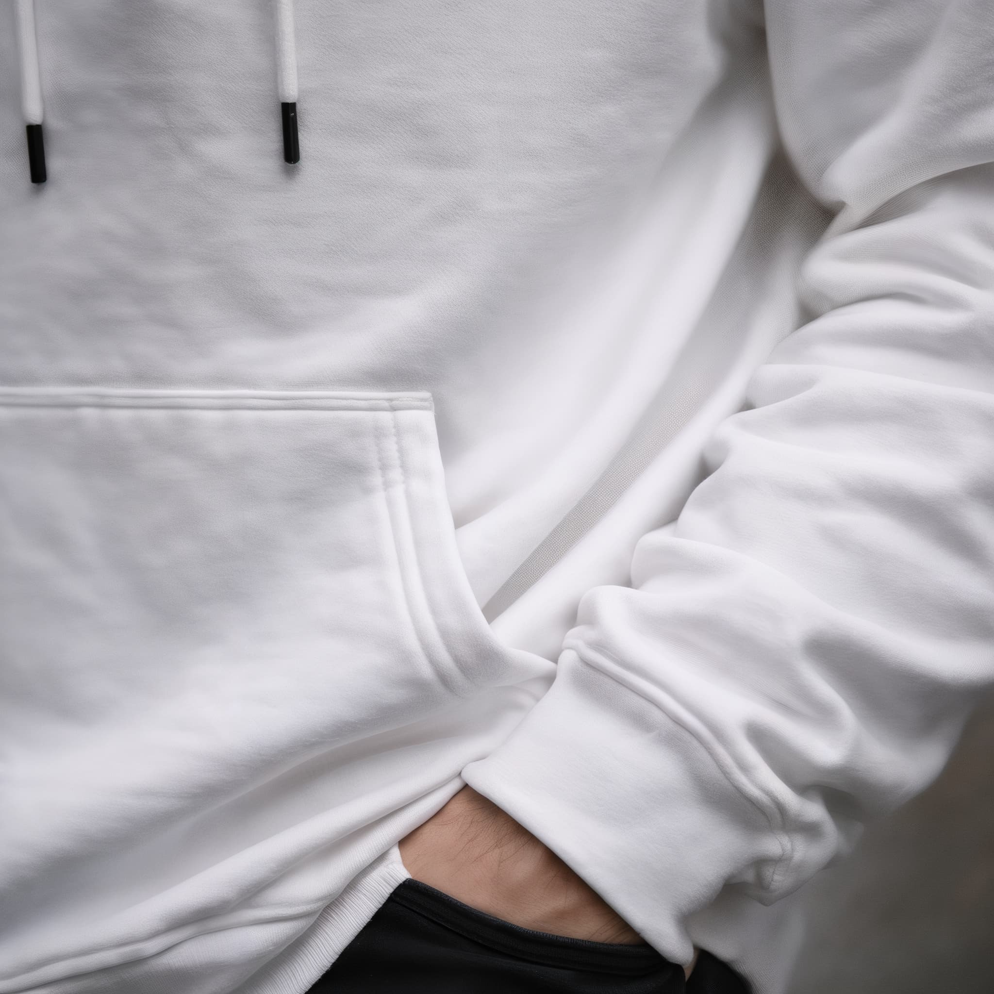 White Velvet Oversized Hoodie | Cozy Streetwear - Luma